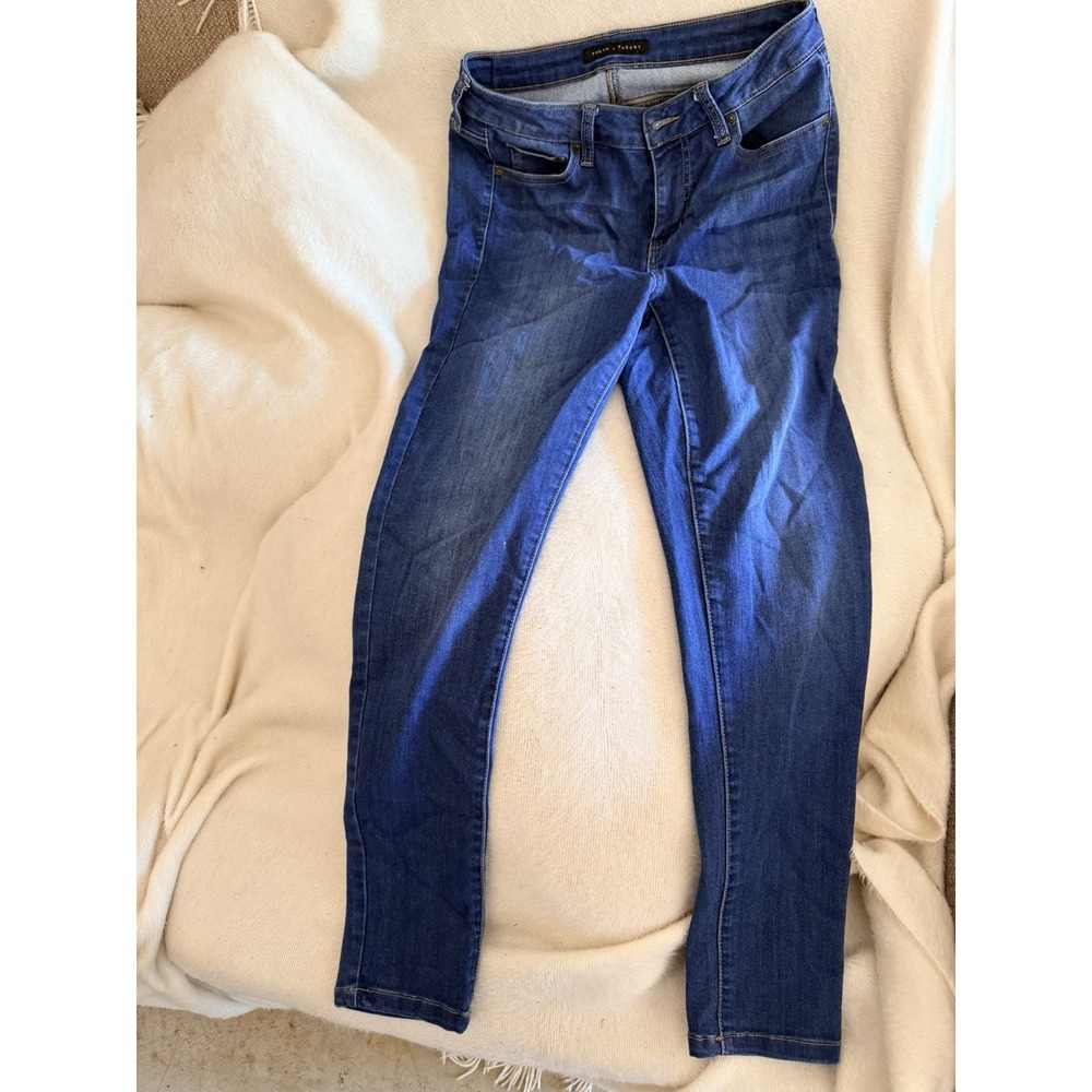 Truth Theory Jeans Womens 6 Another Day Skinny Jeans Blue Denim Stretch 28x28